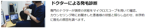 医師による頭皮診断