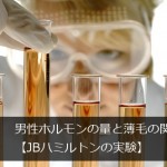 男性ホルモンの量と薄毛の関係【JBハミルトンの実験】