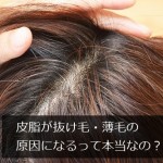 皮脂が抜け毛・薄毛の原因になるって本当なの？