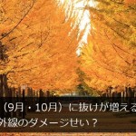 秋（9月・10月）に抜けが増えるのは紫外線のダメージせい？