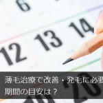 薄毛治療で改善・発毛に必要な期間の目安はどのくらい？