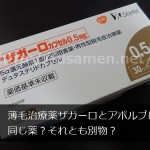 薄毛治療薬ザガーロとアボルブは同じ薬？全成分を比較してみた