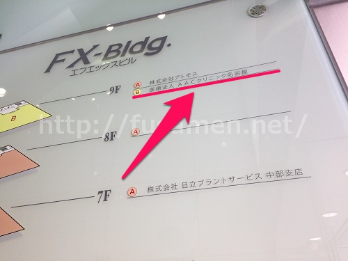 エフエックスビル９階のAACクリニック