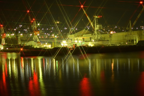 造船の夜景