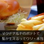 マクドナルドのポテトで髪が生えるってウソ・本当？横浜国立大学の毛髪再生研究